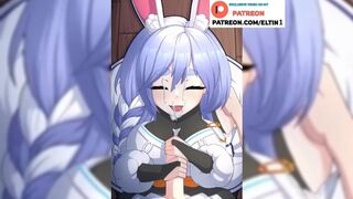 Cute Bunny Girl Amazing Jerking Off And Getting Cum On Face | Furry Hentai 4k 60fps