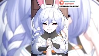 Cute Bunny Girl Amazing Jerking Off And Getting Cum On Face | Furry Hentai 4k 60fps