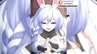 Cute Bunny Girl Amazing Jerking Off And Getting Cum On Face | Furry Hentai 4k 60fps