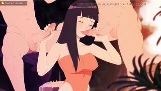 Hinata gives Naruto blowjob