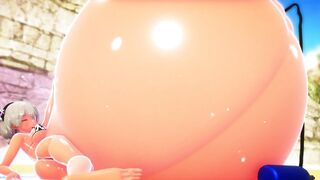 Tsuki Uzaki Belly Inflation | Imbapovi