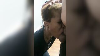 Mz K enjoying sum fat cock down her throat