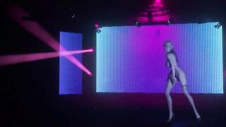 3D sexy blonde stripper naked her hot body teasing you to fuck her