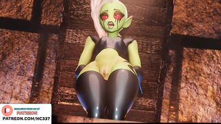 MONSTER GIRL FUCKED BY SEX MACHINE INT THE CASTLE | HOTTEST MONSTER GIRL HENTAI ANIMATION 4K 60FPS