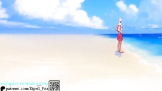 Hot Nami got creampied on a beach - One Piece Hentai 4K