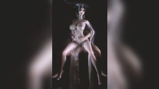 3D cartoon mature mil wife with sexy dress got her wet pussy fucked so hard