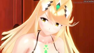 Pyra and Mythra Shine Some Rims Sparkingly Clean with Their Tongues