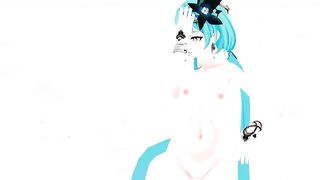 Honkai Impact 3rd Griseo Transparent Clothing Undress Nude Dance Hentai addiction Mmd 3D Blue Hair Color Edit Smixix