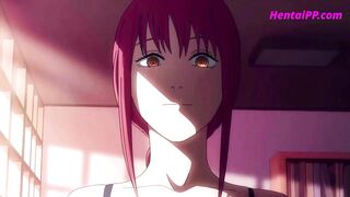 Makima Redhead Seduced Blond Stepbrother // UNCENSORED HENTAI