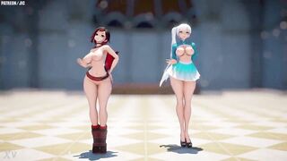 Ruby rose & Weiss RWBY mmd r18