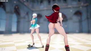 Ruby rose & Weiss RWBY mmd r18