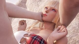 3D big boobs blonde slut got fucked so hard on the beach