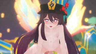 Hu Tao (Genshin Impact) Ghost Dance Strip and Sex MMD