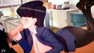 Komi Shouko hace reforzamiento después de clases