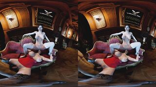 Threesome On Couch - featuring Ada Wong and Claire Redfield as parody from Resident Evil