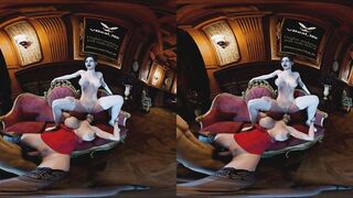 Threesome On Couch - featuring Ada Wong and Claire Redfield as parody from Resident Evil