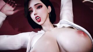 3D big boobs Asian wife cheating with big cock