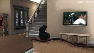 Horny babysitter seduces lonely dad into sex - sims 4