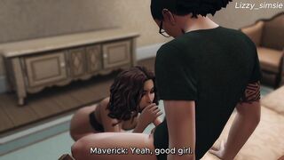 Horny babysitter seduces lonely dad into sex - sims 4