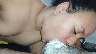 he masturbates and eats my dick at the same time, driving me crazy with lust until he cums