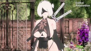 Beautiful 2b Shows off Her Big Ass and Fabulous Tits While Moaning with Pleasure