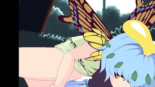 HOTTEST FUTANARI LESBIAN FUCK AND CREAMPIE IN THE FOREST | PIXEL FUTA HENTAI ANIMATION