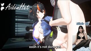 Zhu Yuan of Zenless Zone Zero gets creampied after riding a cock | paizuri hentai react