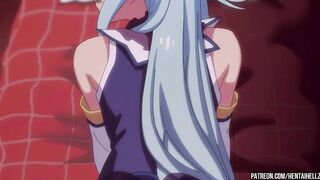 KONOSUBA HENTAI aqua cum from creampie in her pussy.