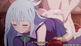 KONOSUBA HENTAI aqua cum from creampie in her pussy