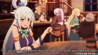 KONOSUBA HENTAI aqua cum from creampie in her pussy