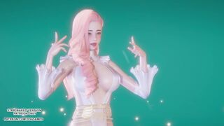 [MMD] (G)I-DLE) - HWAA Seraphine Sexy Kpop Dance League of Legends Hentai Uncensored 4K 60FPS