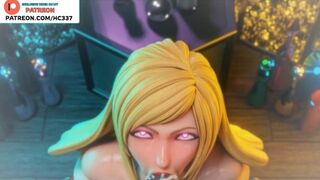 CYTE FUTANARI BLOWJOB HENTAI ANIMATED | BLONDE GIRL CUM ON FACE