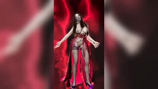 3D Asian big boobs stripper dance for you