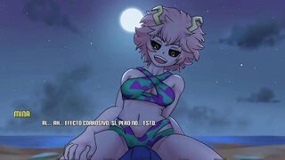 FUCKING WITH THE BEAUTIFUL MINA ASHIDO ON THE BEACH - RE HERO ACADEMY