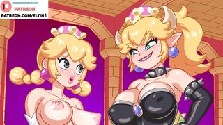 FUTANARI PEACH FUCK BOWSETTE AND CREAMPIE | FUTA HENTAI | MARIO ANIMATION 4K 60FPS