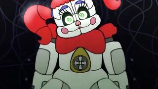 Circus Baby rides in in the back room - animation