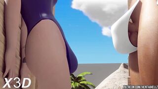 Overwatch 2 futa phara fucks futa ashe 3D animation