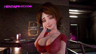 MILF Aunt Cass Fucked In The Pub By Stranger - Animation