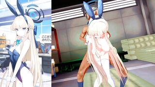 【ブルアカ】飛鳥馬トキ　モーション + ダメージボイス　3Dエロアニメ　sex　blue archive toki