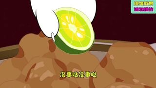 Food animation: A greedy cat who has become a heavy lemon lover! Is this the feeling of being electr