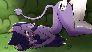 A succubus gets fucked in the forest by a stranger