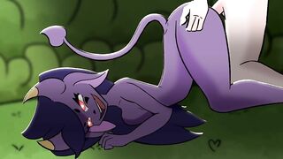 A succubus gets fucked in the forest by a stranger