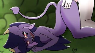 A succubus gets fucked in the forest by a stranger