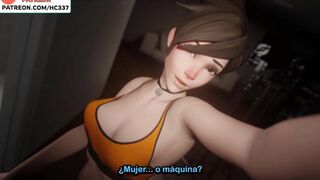 FUTANARI WIDOWMAKER TEST TRACER PUSSY AND SOME NEW TOY | OVERWATCH FUTA HENTAI ANIMATION 60FPS