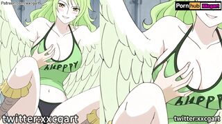 One Piece Hentai - Monet Bird hand job big Bird