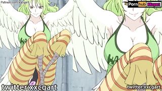 One Piece Hentai - Monet Bird hand job big Bird