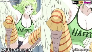 One Piece Hentai - Monet Bird hand job big Bird