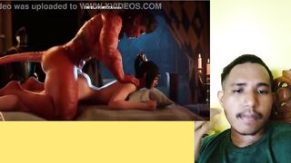 Hentai reaction Pantsushi & Amazonium Futanari Realistic Adult Games -React