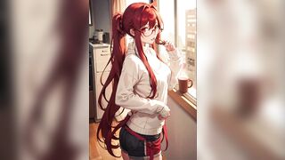 Sexy Girl Anime Red Hair