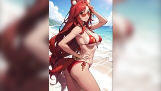 Sexy Girl Anime Red Hair